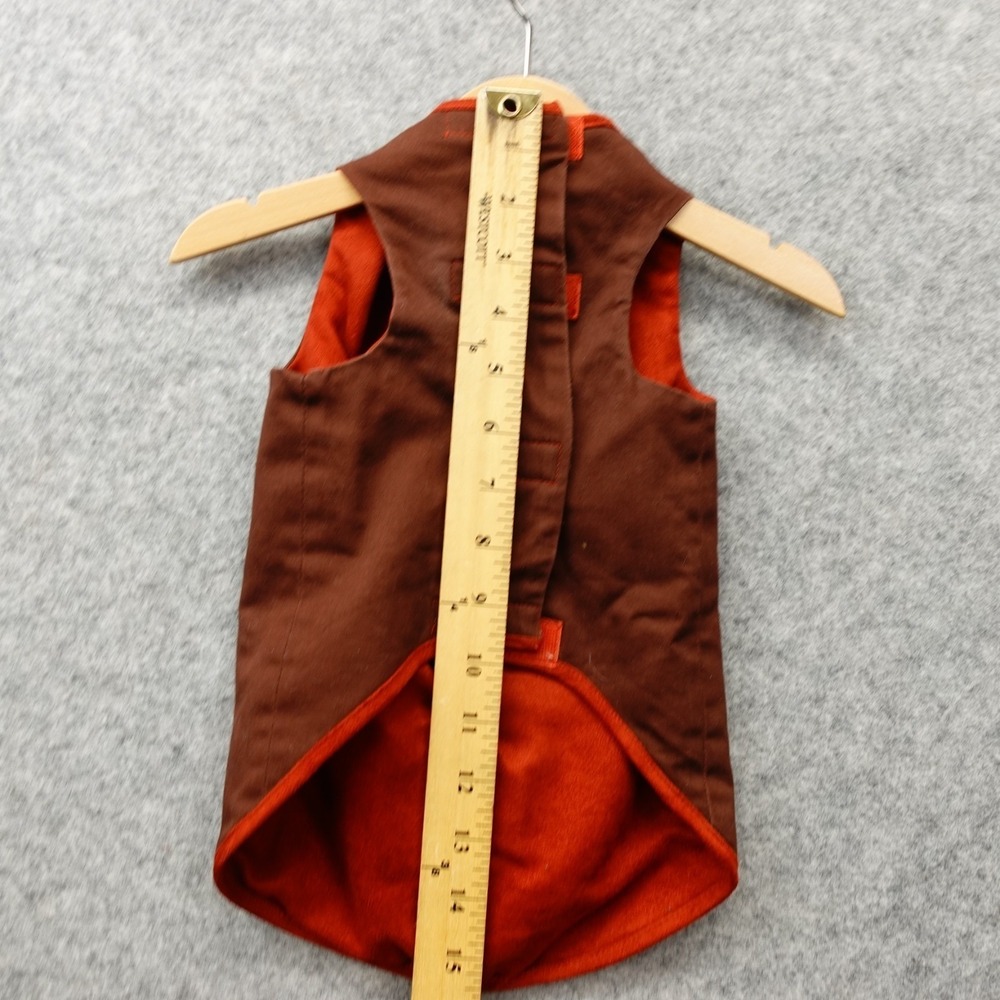 Woolrich Dog Vest Jacket Small Brown Canvas Insulated Hunting Utility Pet Coat - Picture 7 of 12